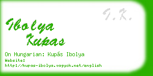 ibolya kupas business card